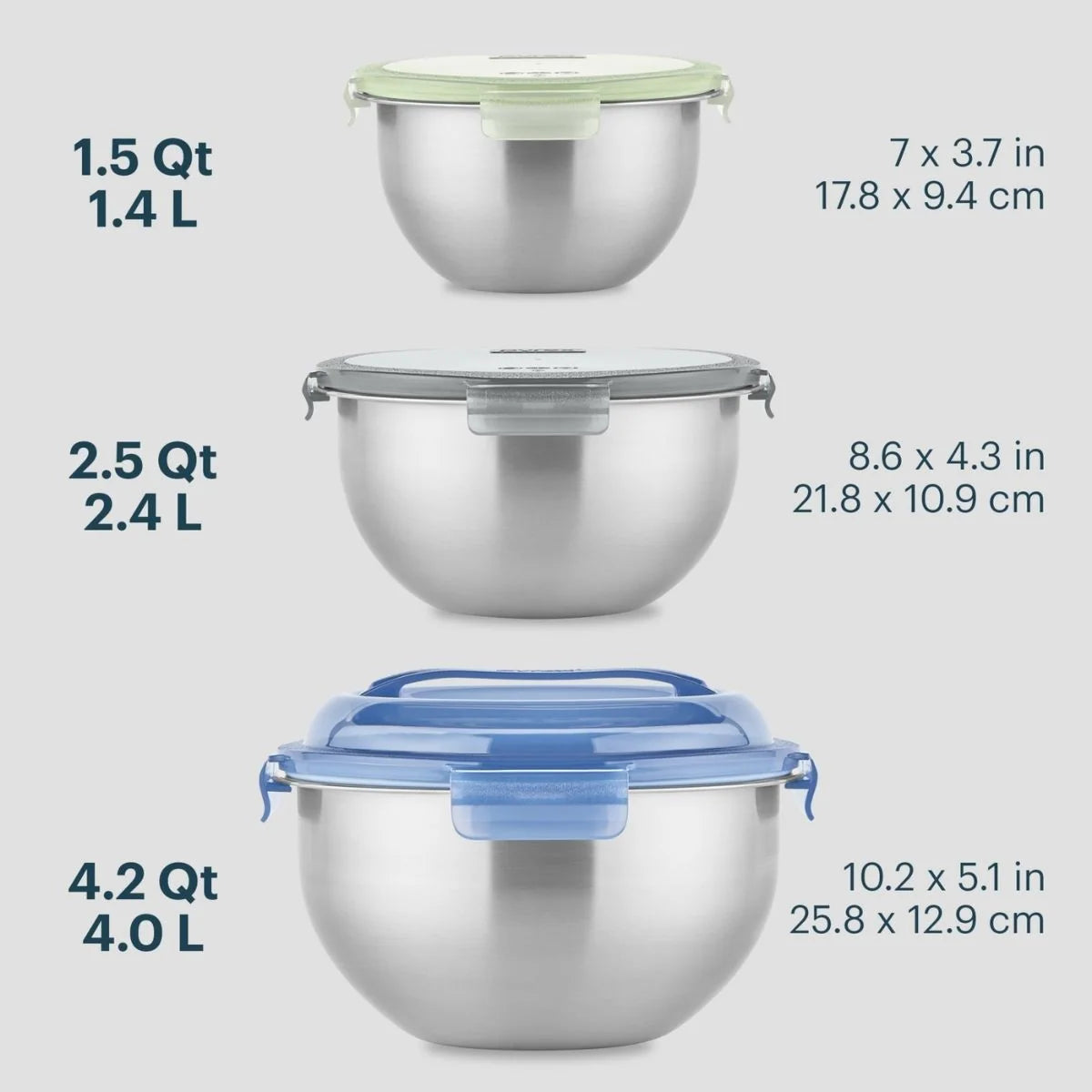 Pyrex® 6-piece Stainless Steel Mixing Bowl Set