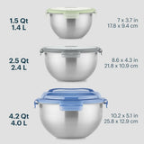 Pyrex® 6-piece Stainless Steel Mixing Bowl Set