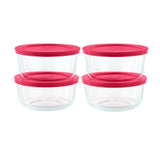 Pyrex® Simply Store® 8-piece Glass Food Storage Container Set with Red Lids