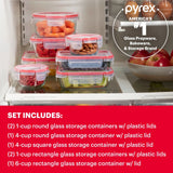 Pyrex® FreshLock™ 14-piece Mixed-Size Glass Storage Set