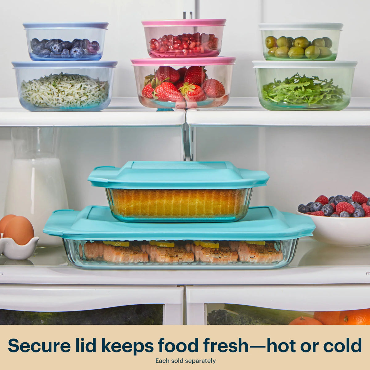 Pyrex® Sculpted Tinted Glass 8" Square Baking Dish, Aqua