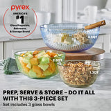 Pyrex® Colors Sculpted Tinted 3-piece Mixing Bowl Set