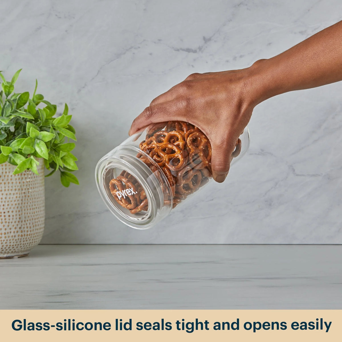 Pyrex® 6-Piece Lightweight Glass Canister Set
