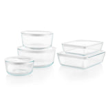 Pyrex® Ultimate 10-Piece Glass Storage Set with Glass Lids