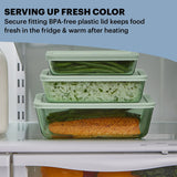 Pyrex® Simply Store® Tinted 6-piece Rectangle Storage Set with Plastic Lids, Green