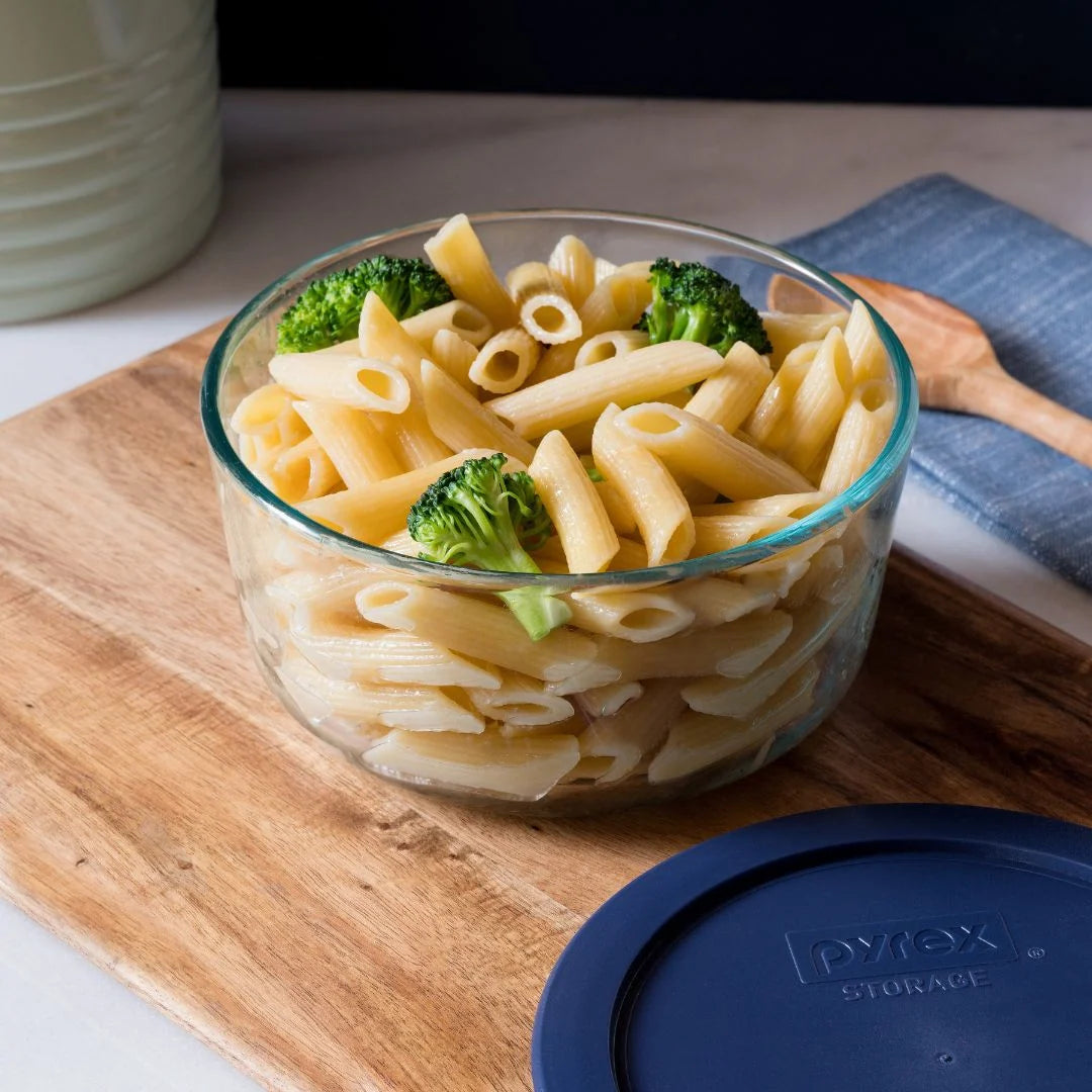Pyrex® Simply Store® 4-cup Glass Food Storage Container with Blue Lid