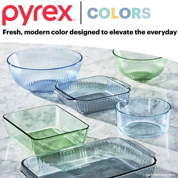 Pyrex® Colors Sculpted Tinted 6-piece Mixing Bowl Set