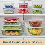 Pyrex® Simply Store® Tinted Glass Rectangle Storage Containers, 6-pc Set, Mixed Colors