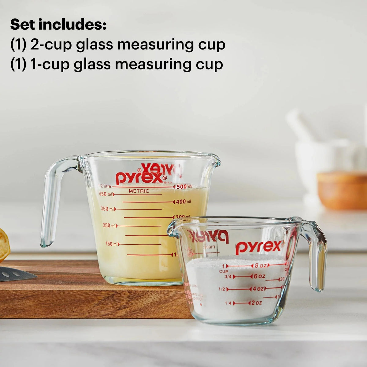 Pyrex® Smart Essentials® Glass Measuring Cup Set